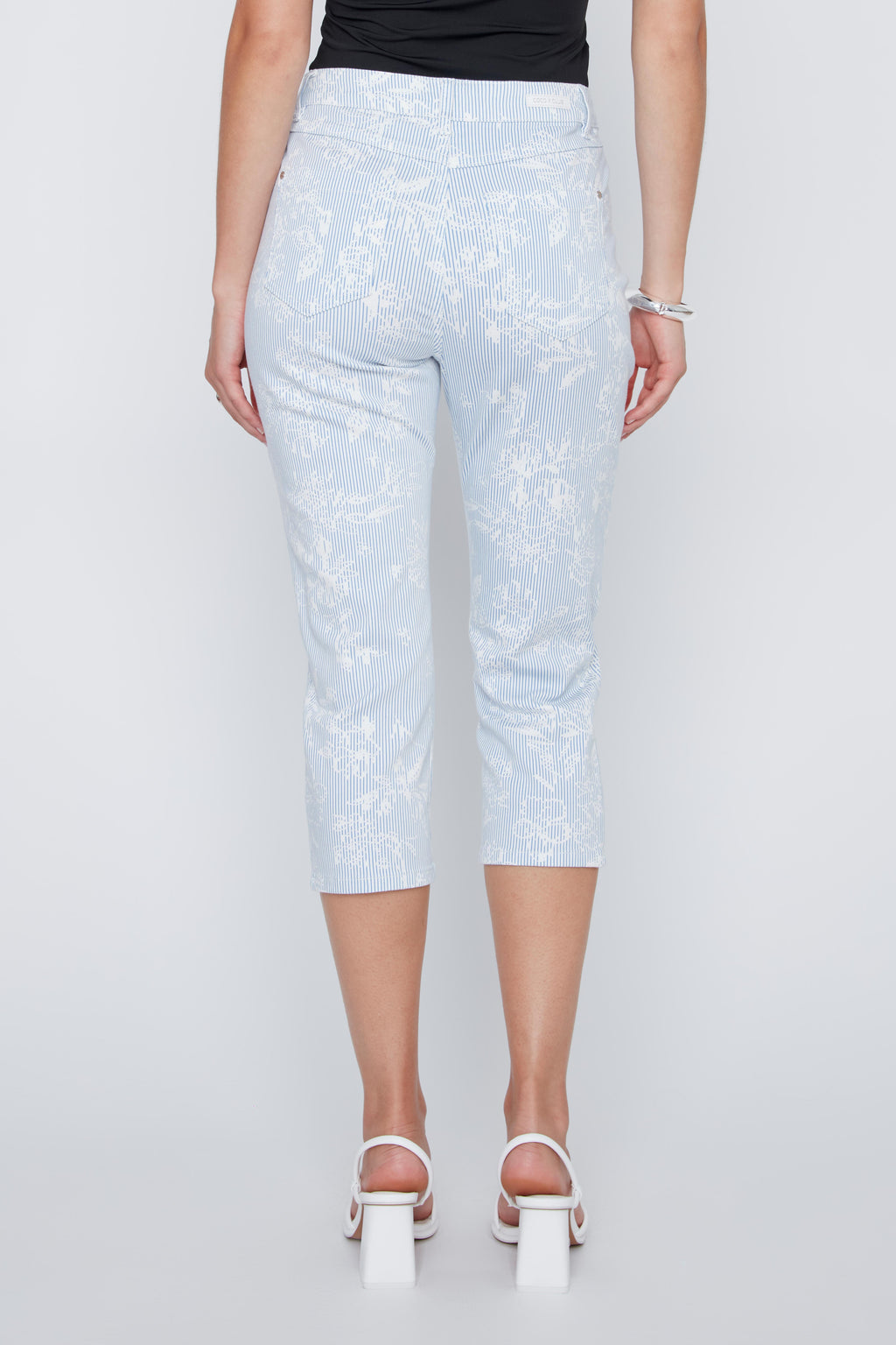 Pantalon Capri à Rayures Florales- CYC - 2612000