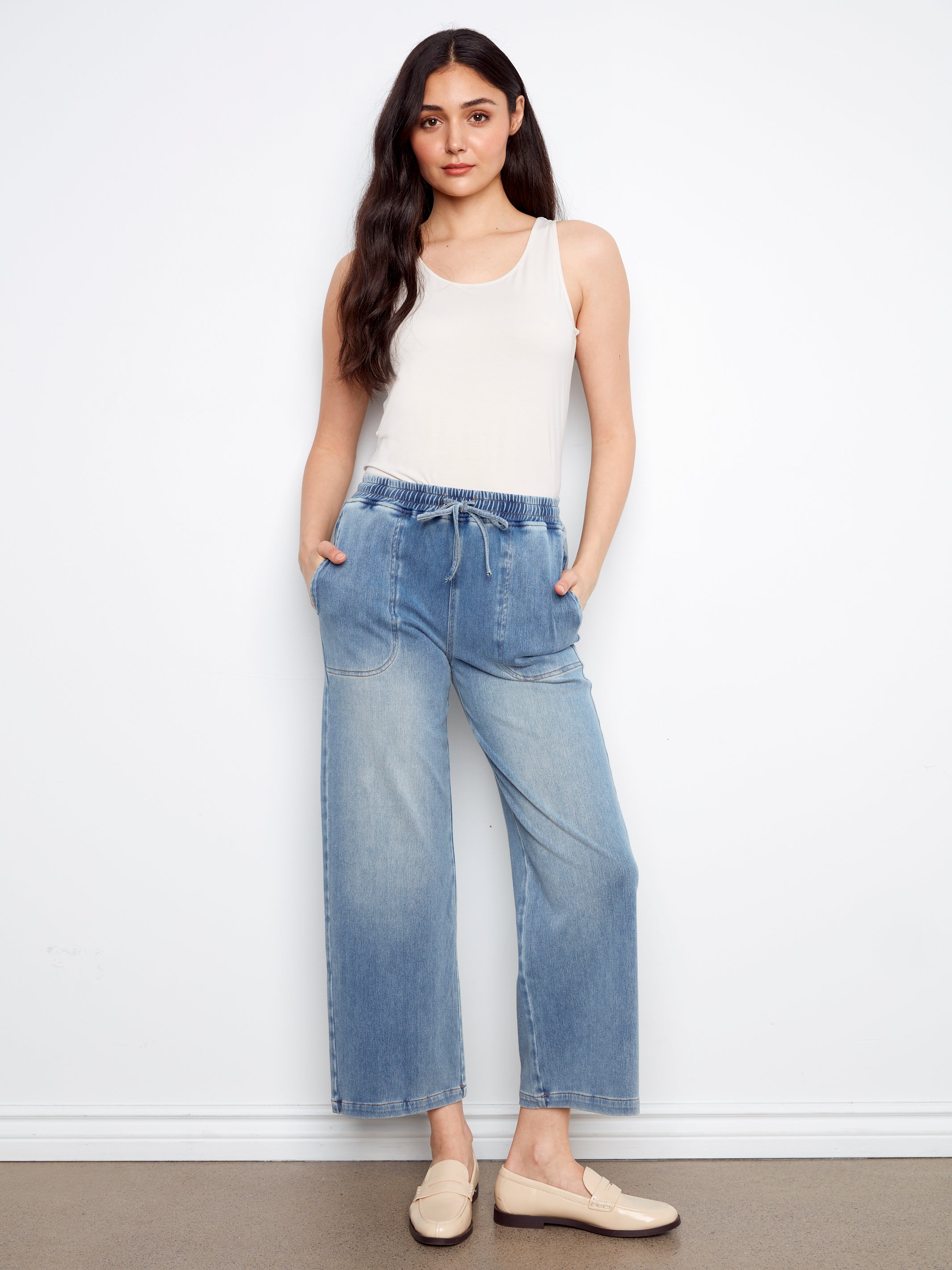 Pantalon à Jambes Larges- Charlie B - C5787