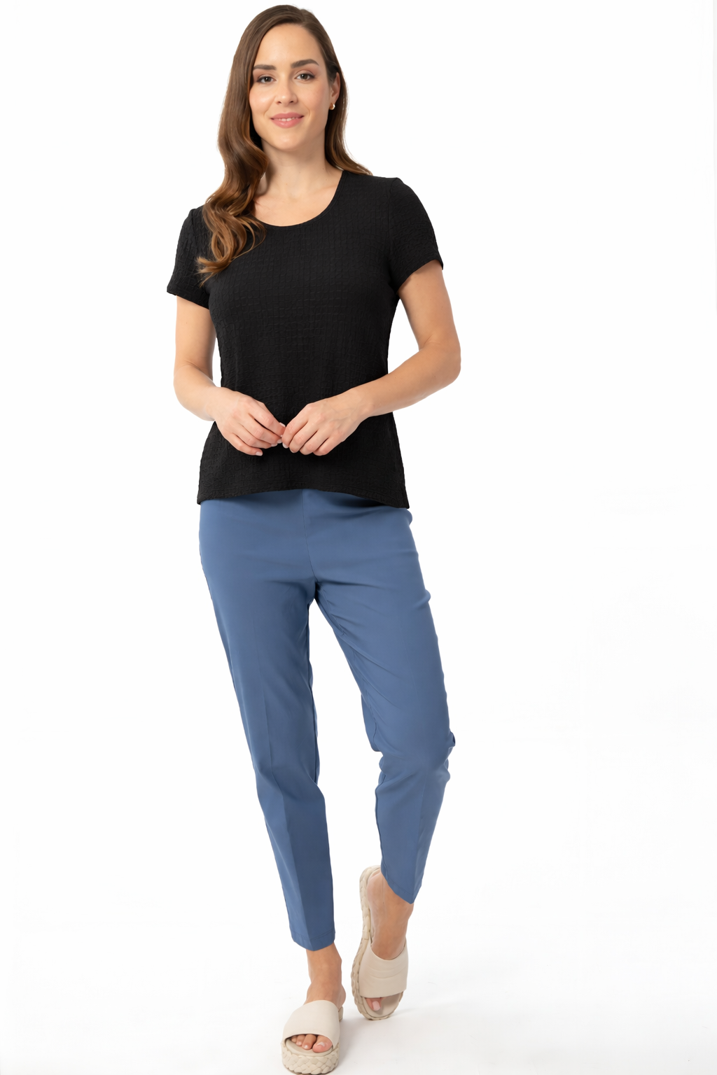 Haut texturé à manches courtes Bali